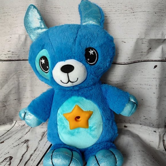 Star Belly Dream Lites Cuddly Puppy Blue Dog Plush Projection Lights Star Tested - Picture 1 of 9